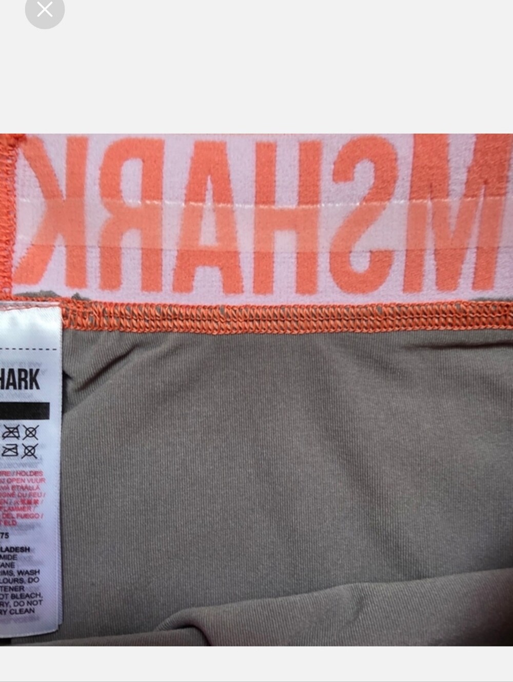 Gymshark Olive Leggings with Pink Logo Waistband - Picture 9 of 11